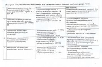 план работы в интересах обвиняемого стр. 1 скан